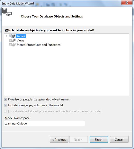 Database Object Table