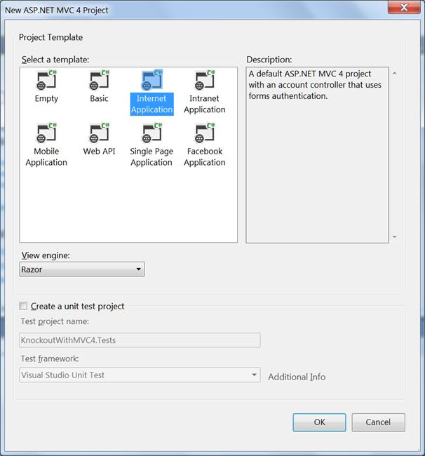 MVC Internet application