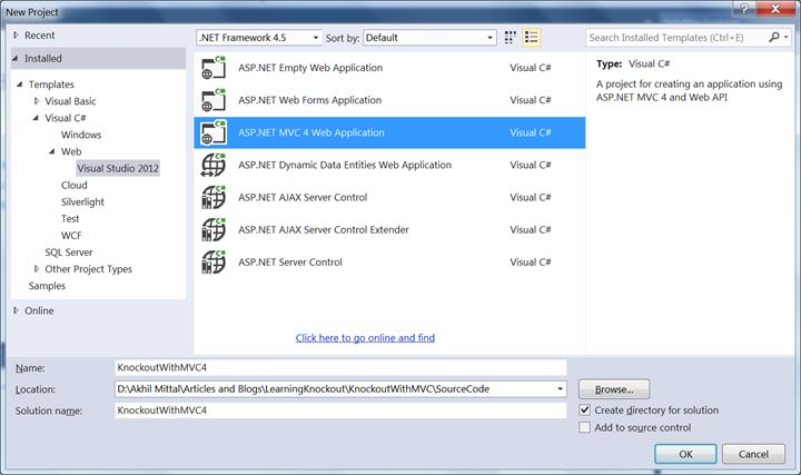 Open visual Studio