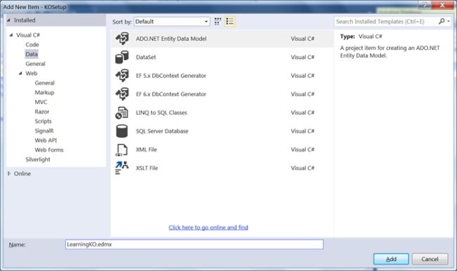 ADO.NET Entity data Model