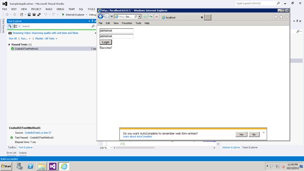 Test Explorer