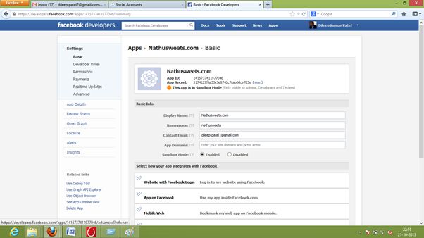 Facebook App