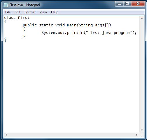 Notepad Program Java