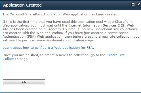 Application Created
