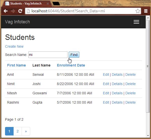 Paging in MVC