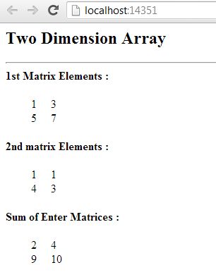 Two Dimensional Array in TypeScript
