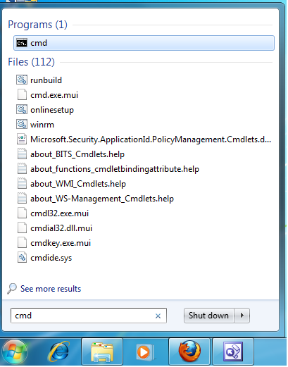 Windows Vista Command Prompt Codes
