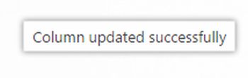 column update successfully