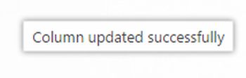 column update successfully