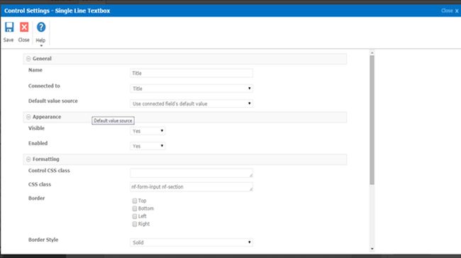 control setting