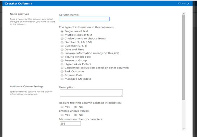 create column