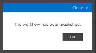 workflow has been publish
