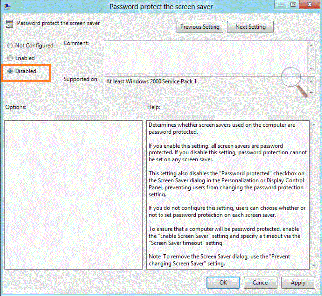 Windows 7 Disable Screensaver Password