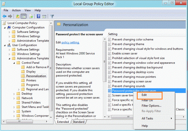 Windows 7 Disable Screensaver Password
