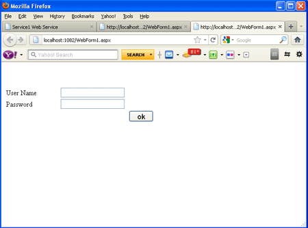 login check through web service