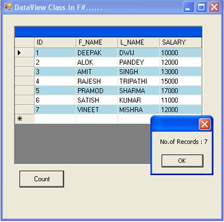 dataview in f#