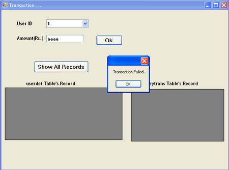 sqltransaction class in ado.net