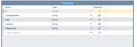 create table in LightSwitch