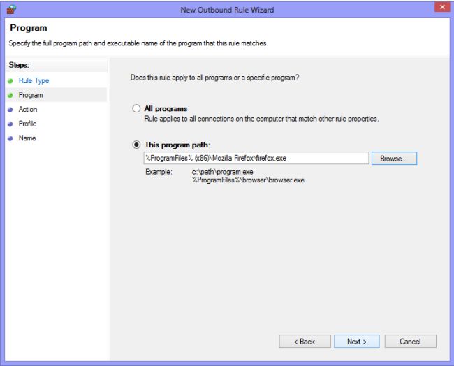 How To Block Internet Access To A Program Windows 8