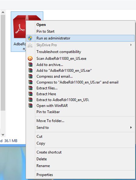 Windows 7 Default Run Programs Administrator