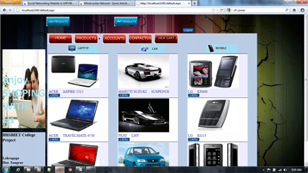 home page