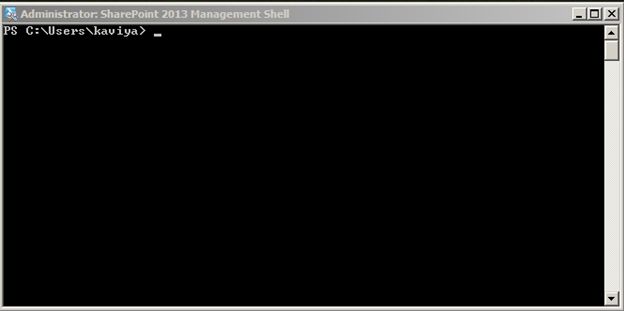 SharePoint 2013 Management shell