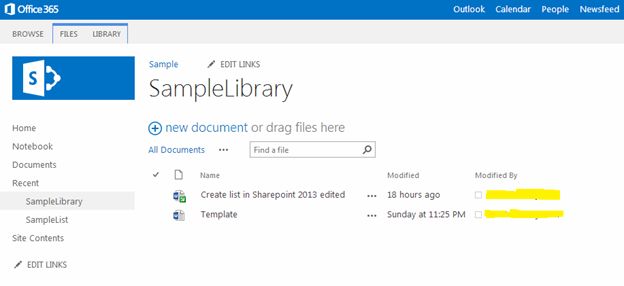 edit in your document library