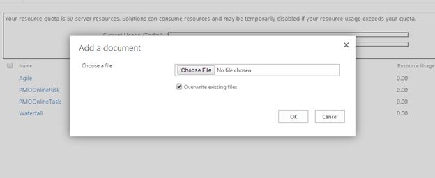 Upload solution