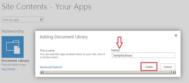 name for your document library