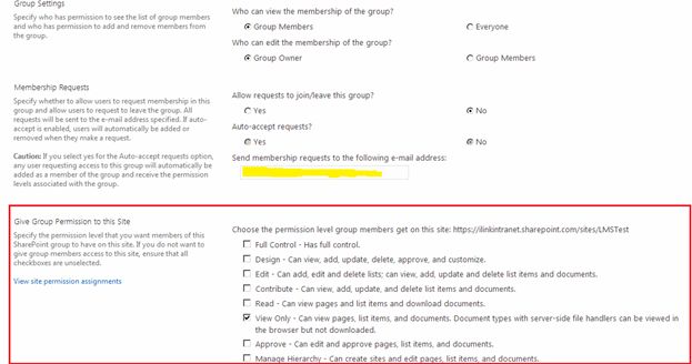 Group Settings