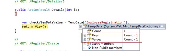 TempData using Breakpoint