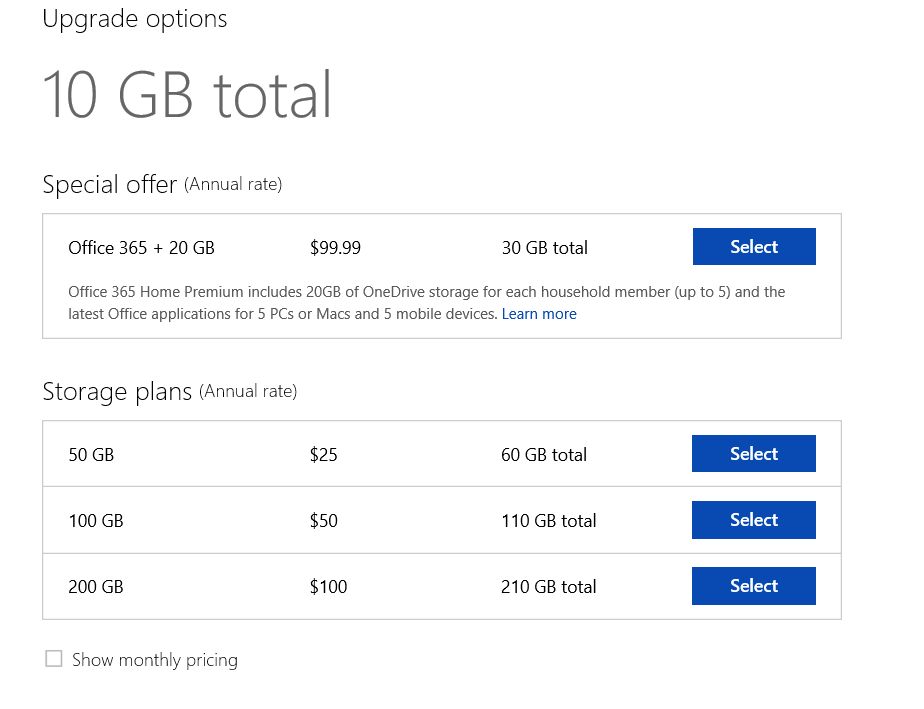 Cost Of OneDrive Account cost-of-onedrive-account