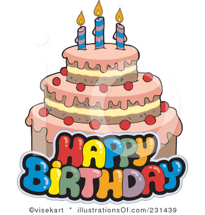 Birthday Cake Clipart on Royalty Free Birthday Cake Clipart Illustration 231439 Jpg