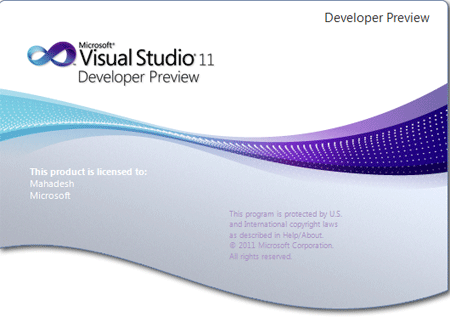 Visual Studio 11 with .Net Framework 4.5 