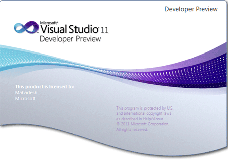 Visual Studio 11 with .Net Framework 4.5