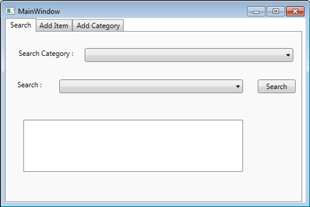 Search Tab WPF