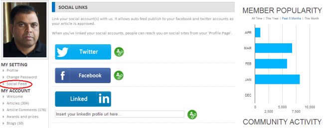 Link your Social Accounts