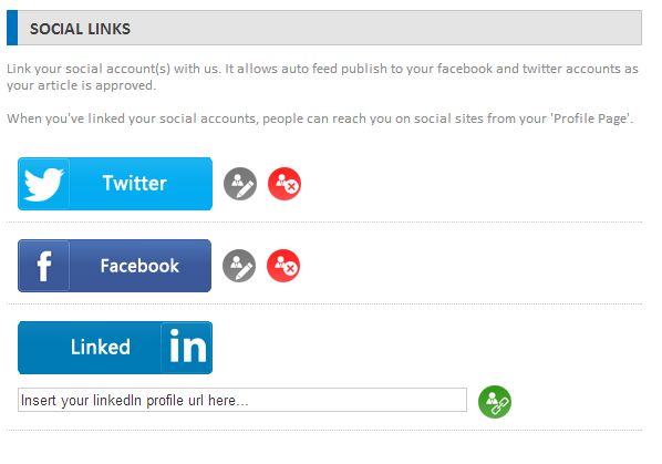 Link your Social Accounts