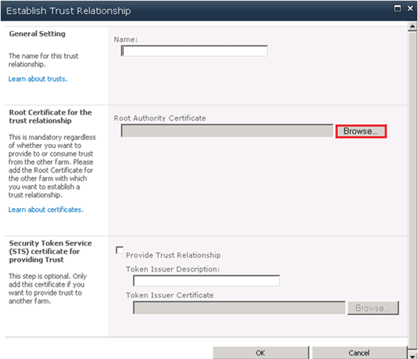 Add the SSL Certificate into SharePoint