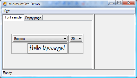 Control.MinimumSize Property in Windows Forms