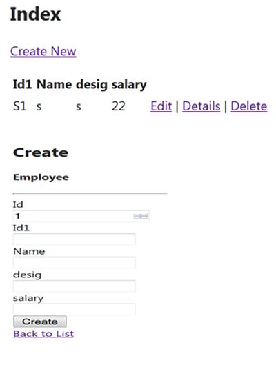 create index