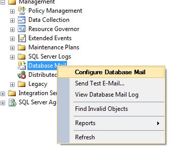 Configure Database Mail in SQL