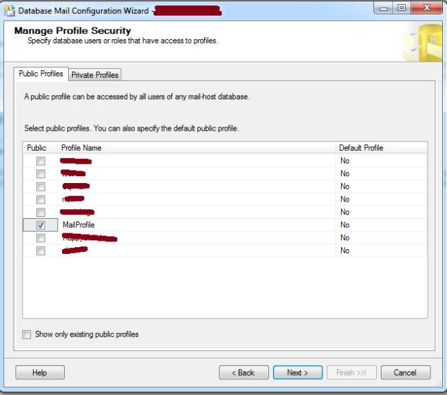 Public Profiles in Database Mail