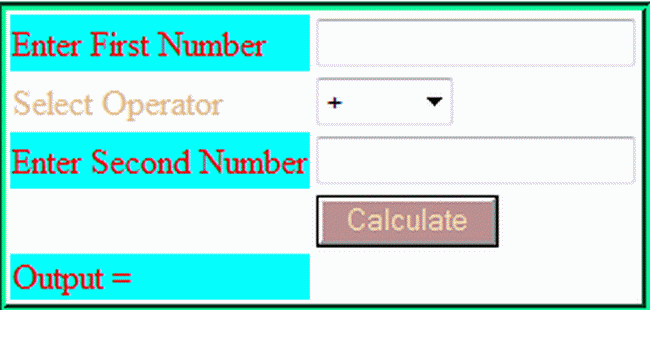 Simple Calculator Program Using Javascript