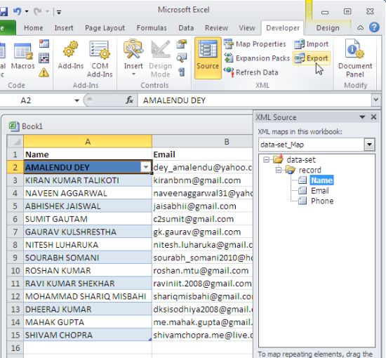 Export forex data excel
