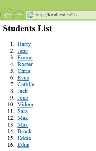 student list