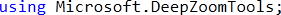 Deep Zoom Images from image through C# code