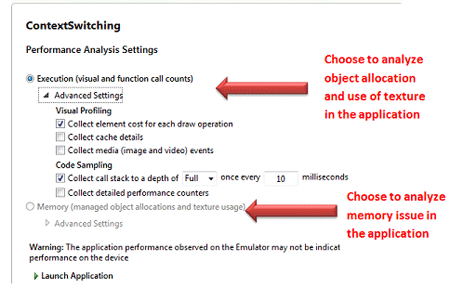 Context switching in windows phone
