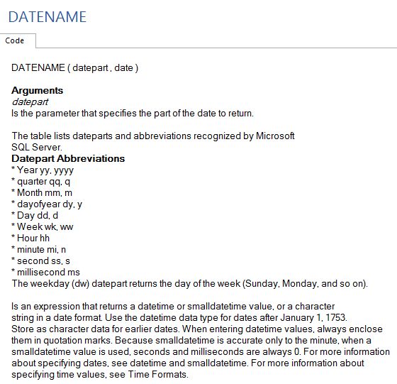 sql date
