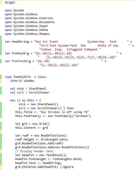 Keystroke Example code part1